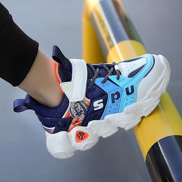 Sneakers för barn Andas Pojkar Flickor Löparskor Mode Sportskor 3A2788 Blue 30