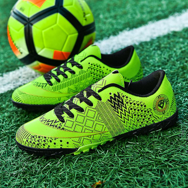 Fotbollsskor för herr, halkfria fotbollsskor, Gräs Fotbollssneakers Yj757 Green2 40