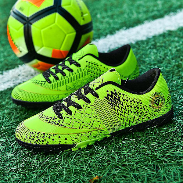 Fotbollsskor för män Halkfria fotbollsskor Klossar Gräs Fotbollssneakers Yj757 Green 44