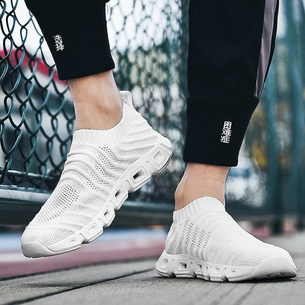 Herr Dam Sneakers Andas löparskor Mode Sportskor Yj902 White 47