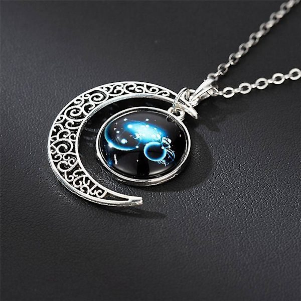 Present Halsband Stjärntecken Constellation Moon Charm Enkla smycken Mode Utsökt