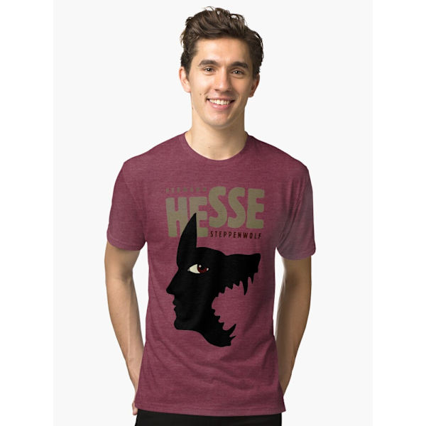 Hermann Hesse Tri-blend T-shirt Maroon L_Front