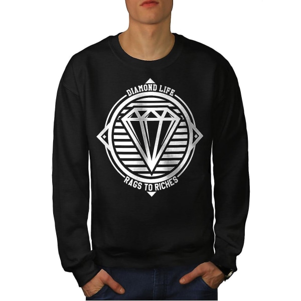 Diamond Life Club Men Blacksweatshirt XXL