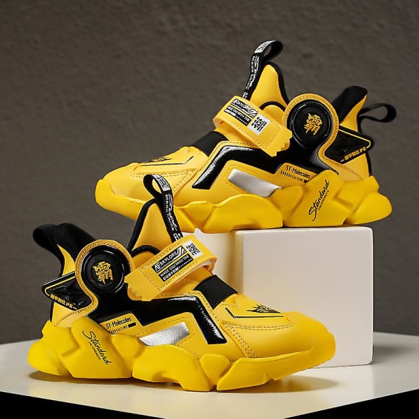 Pojkar Flickor Sneakers Andas löparskor Mode Sportskor 3A319 Yellow 30