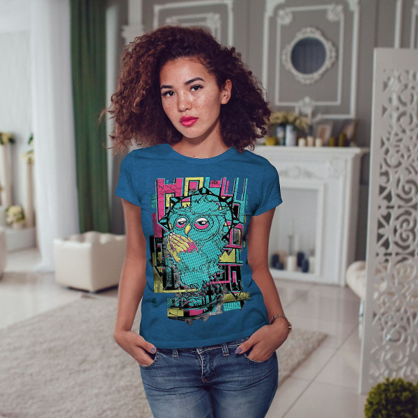Holly Owl Funky Fashion Dam Royal Bluet-shirt XL