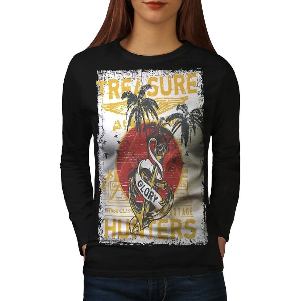 Treasure Hunter Holiday Långärmad T-shirt för kvinnor 3XL