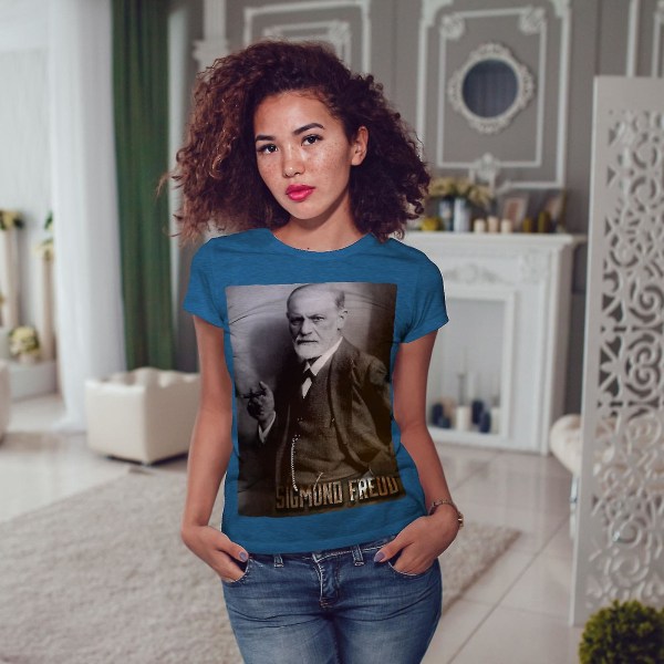 Sigmund Freud Royal Bluet-skjorta för kvinnor 3XL