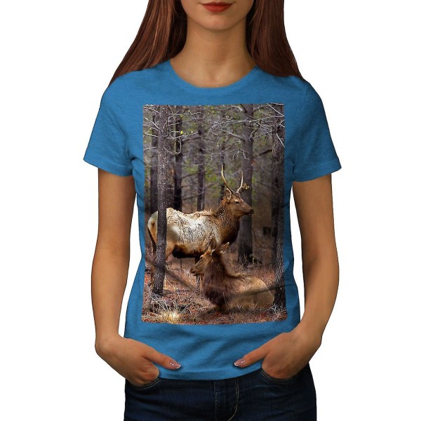 Wild Photo Nature Animal Women Royal T-shirt L