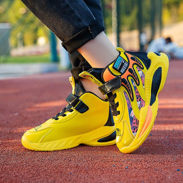 Kids Sneakers Andas löparskor Mode Sportskor 3Aa90 Yellow 28