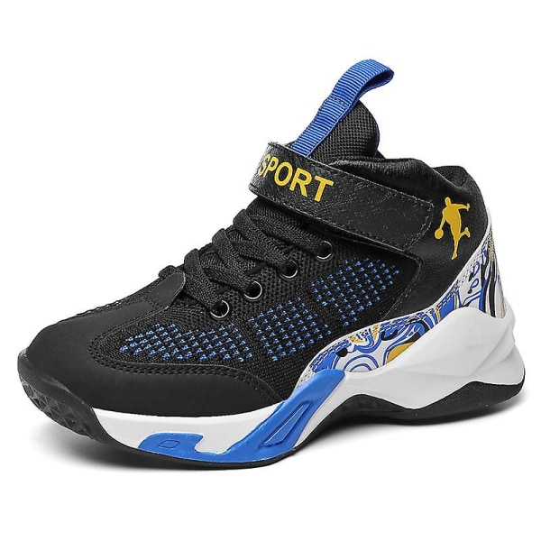 Basketskor för barn Mode Halkfria sneakers Sportskor som andas ra818 BlackBlue 40