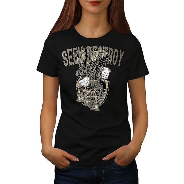 Seek Destroy Eagle Usa Women T-shirt S