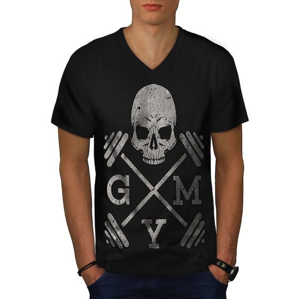 Skull Gym Fitness Sport Herr T-shirt L