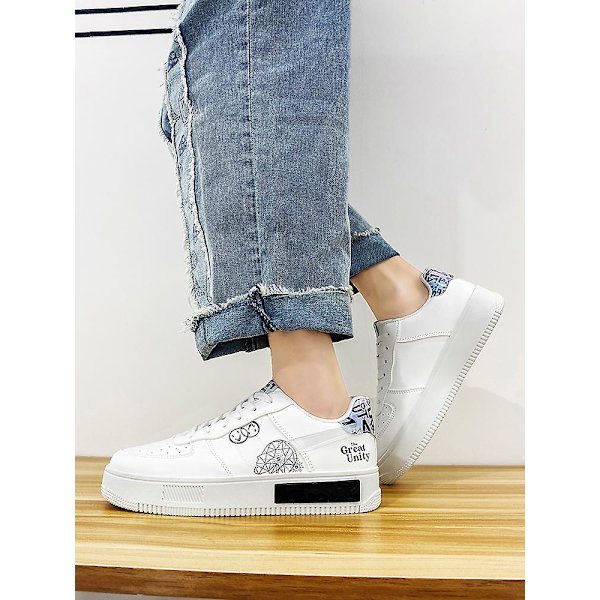 Herr Sneakers Andas Dam Skateboard Skor Löparskor Yjf076 White 41