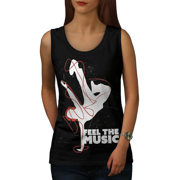 House Feel Dj Dance Damer Blacktank Top L