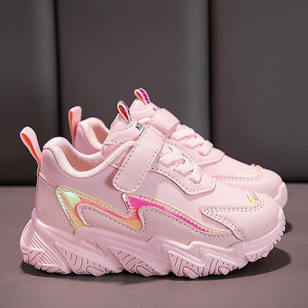 Pojkar Flickor Sneakers Andas löparskor Mode Sportskor 3A9322 Pink 34