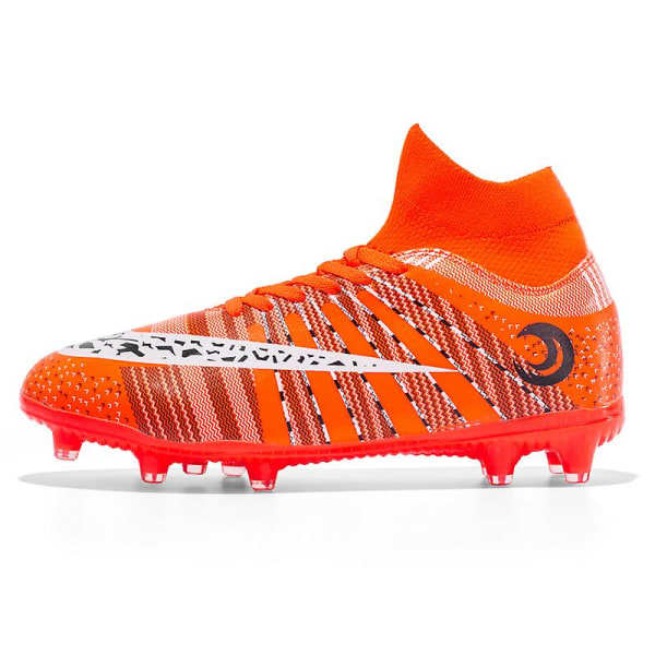 Fotbollsskor för män Spikes Fotbollsskor för ungdomar Stövlar Athletic Sneaker 3C669 Orange 41