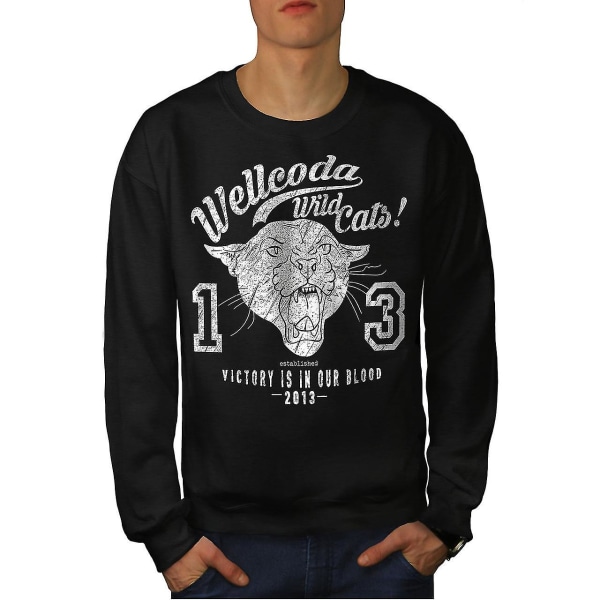 Wild Cats Men Blacksweatshirt XXL