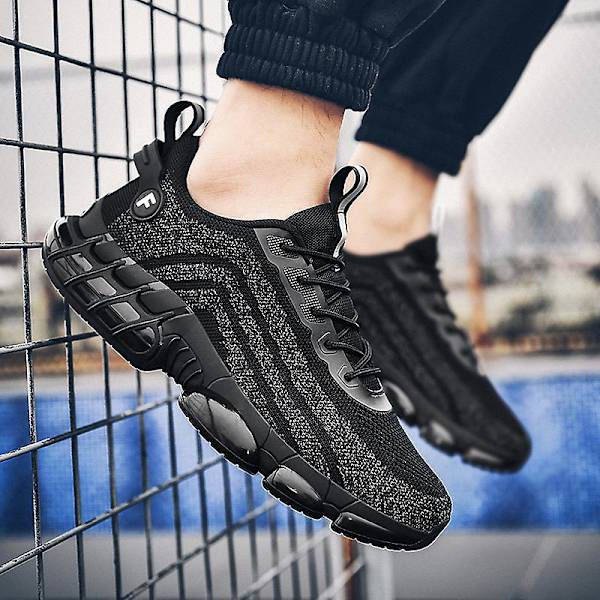 Lätta Sneakers för män Andas löparskor Mode Sportskor 3D1219 41