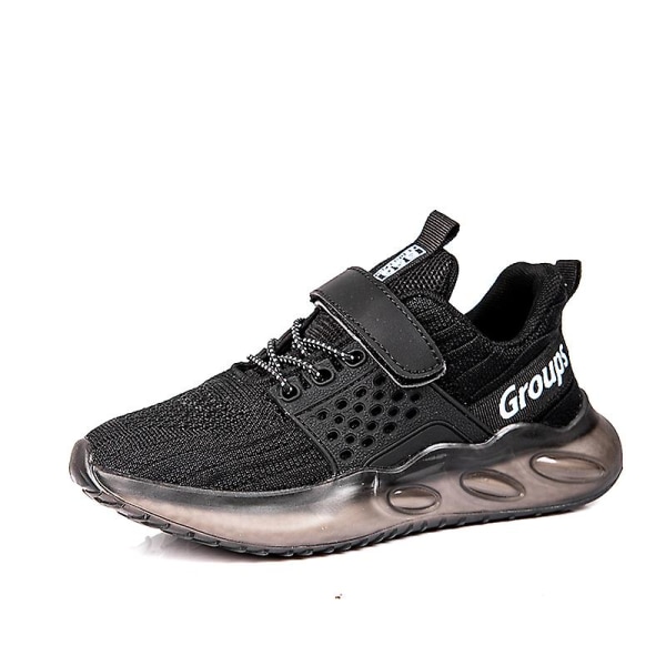 Barn Sneakers Andas löparskor Mode Pojkar Flickor Sportskor 2Ld101 BlackWhite 39