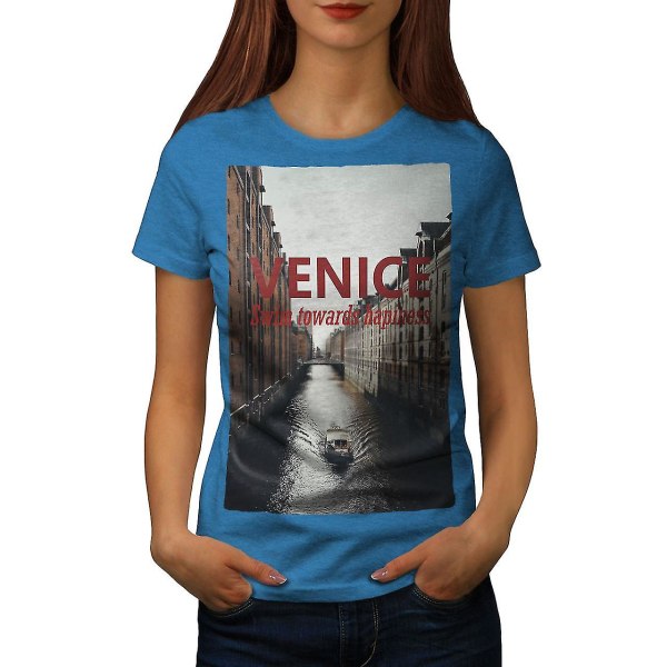 Happy Street Canal Kvinnor Royal Bluet-shirt L
