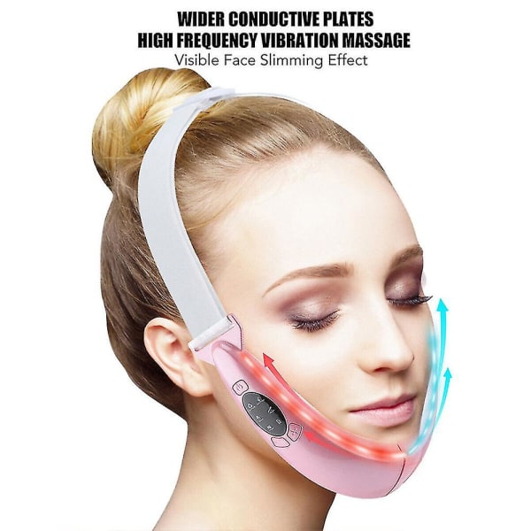 Mikroelektrisk intelligent V-face Shaping Massager Ansiktslyftning Bantning Strama upp huden med 5 lägen