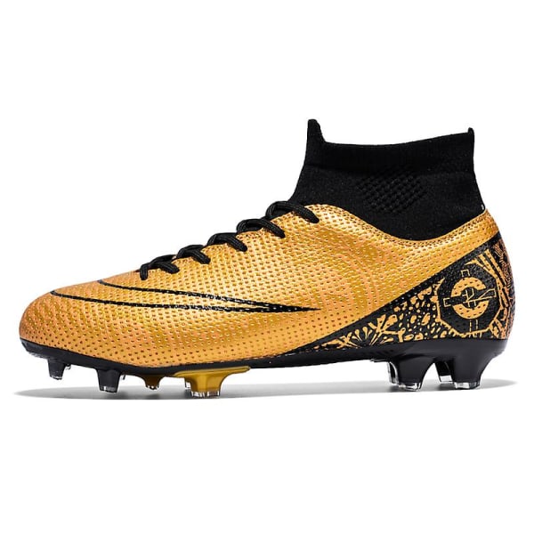 Fotbollsskor för män Spikes Fotbollsskor för ungdomar Stövlar Athletic Sneaker 3C1101 Gold 37