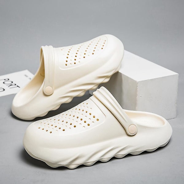 Strandtofflor för män Modesandaler Utomhus Halkfria inomhusskor 3B8811 Beige 40-41