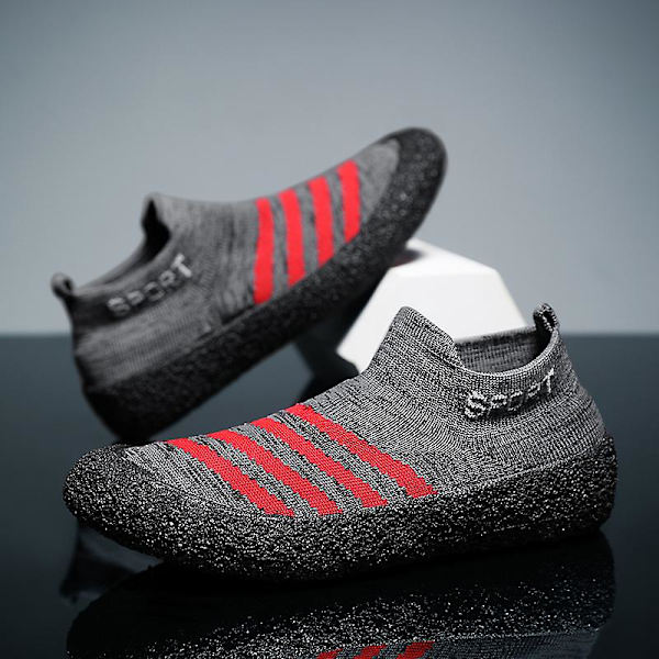 Herr Sport Löparskor Lättvikts Fitness Yoga Strumpor Sneaker Fr8202 Gray 39