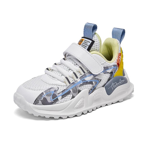 Barnskor Andas Sneakers Löparskor för pojkar 216 WhiteYellow 37