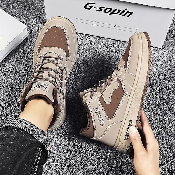 Herrsneakers Andas Skateboarding Skor Dam Löparskor 8203 Khaki 41