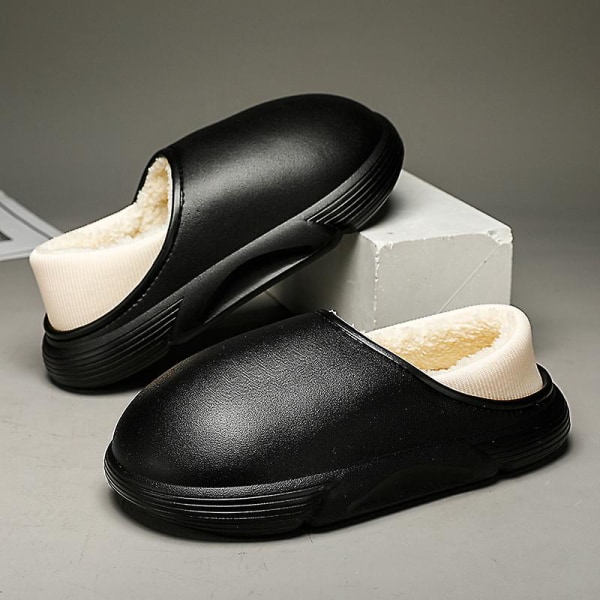 Män Kvinnor Bomulttofflor Modesandaler Utomhus Halkfria Inomhusskor Yj5750 Black 39-40