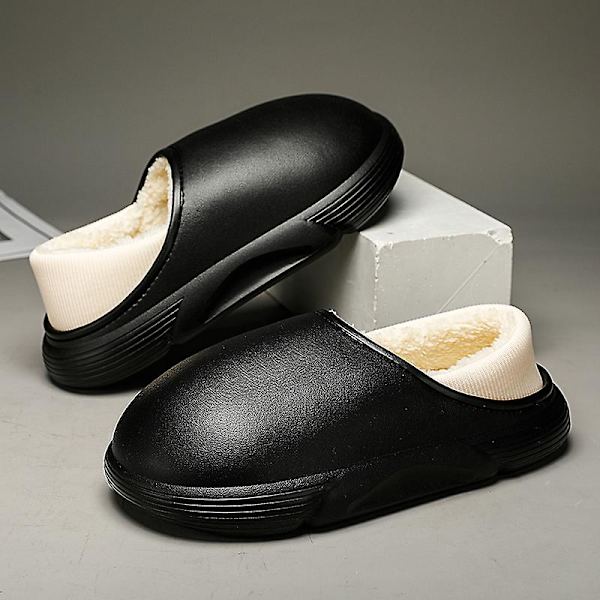 Män Kvinnor Bomulttofflor Modesandaler Utomhus Halkfria Inomhusskor Yj5750 Black 40-41