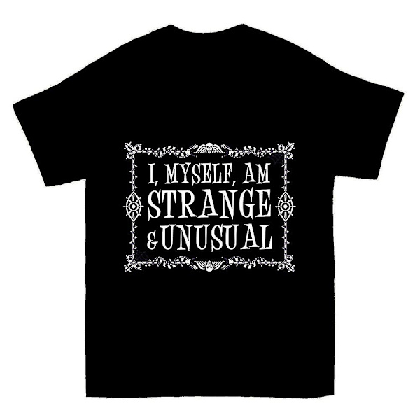 Konstig och ovanlig Beetlejuice Goth Quote T-shirt M