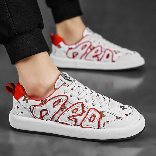 Herrskor Mode Sportskor Halkfria Casual Skor l10 Red 42