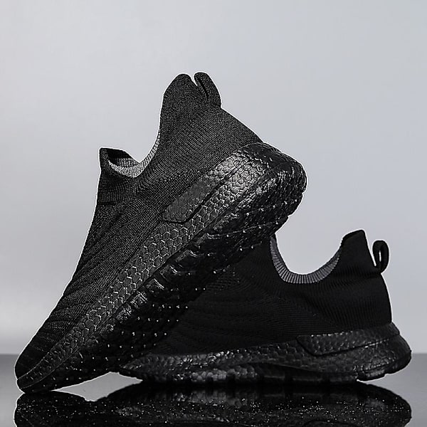 Herr Fly Weaving Sneakers Andas löparskor Mode Sportskor 3Af8026 Black 41