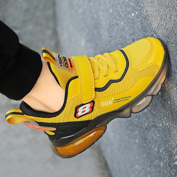 Barnskor Sportskor Damping Sneakers Löparskor för tjejer 2D1688 Yellow 32