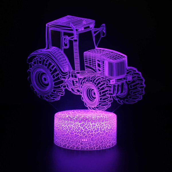 3D Illusion lampa 7 färger Optical Change Touch Light USB och fjärrkontroll Art Deco gör en romantisk