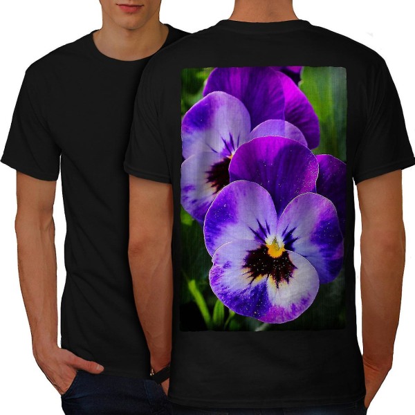 Pansy Wild Photo Men T-shirt Baksida XXL