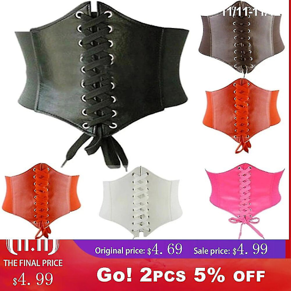 Dam Vintage Gothic Steampunk Korsett Top Body Shaper Spänne Bred midjeband Midjebälte Underbyst Korsett Bälte Tillbehör Body,svart 03 75CM Waist 75 to 90cm