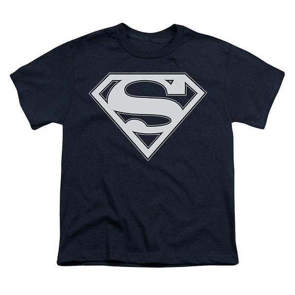 Superman Navy & White Shield Youth T-shirt L
