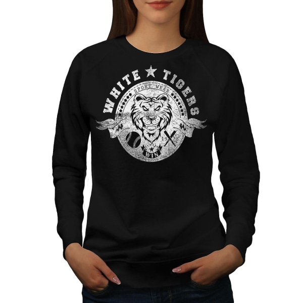 White Tigers Team Animal Women Blacksweatshirt S
