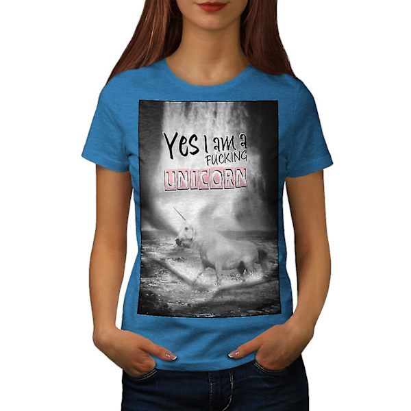 I Am Unicorn Sea Funy Kvinnor Royal Bluet-shirt M