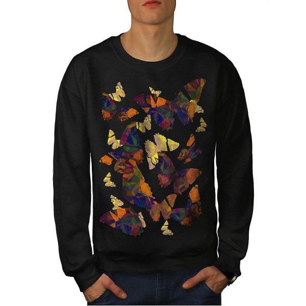 Butterfly Wild Animal Men Sweatshirt L