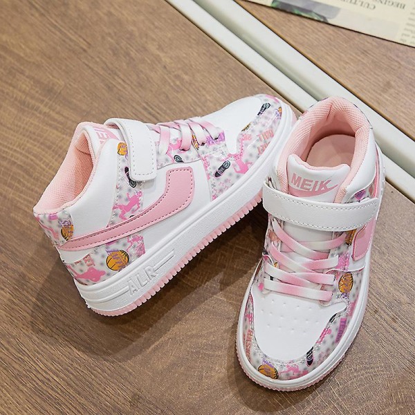 Barn Basketskor Andas Sneakers Trendiga Casual Skor Löparskor Yj501 Pink 34