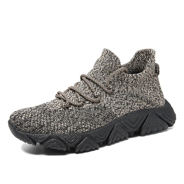 Herr Fly Weaving Sneakers Andas löparskor Mode Sportskor 3Am88 Khaki 43