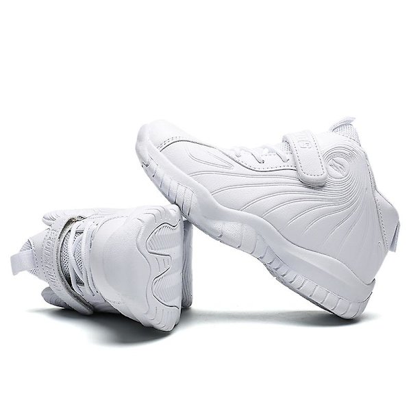 Basketskor för barn Mode Halkfria sneakers Sportskor som andas 3987Em White 34