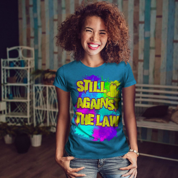 Against Law Cool Kvinnor Royal T-shirt S