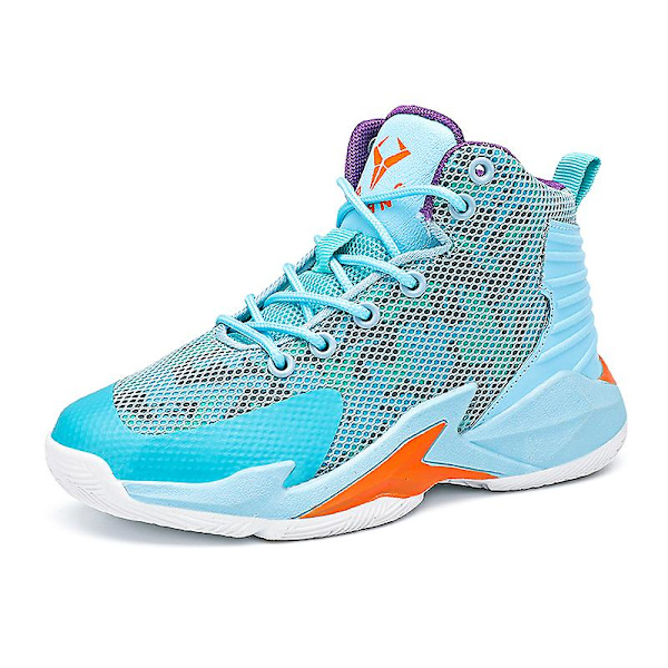 Basketskor för män Mode Halkfria Sneakers Andas Sportskor Yj001 Blue 41