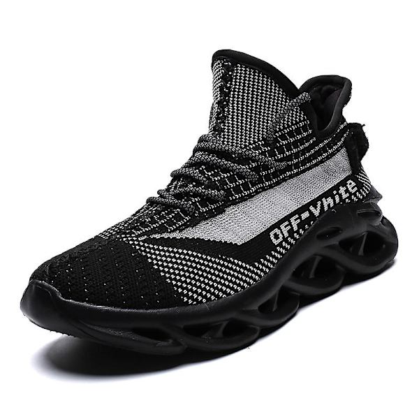 Män Lättviktssneakers Andas löparskor Mode Sportskor 3Dg83 Black 46