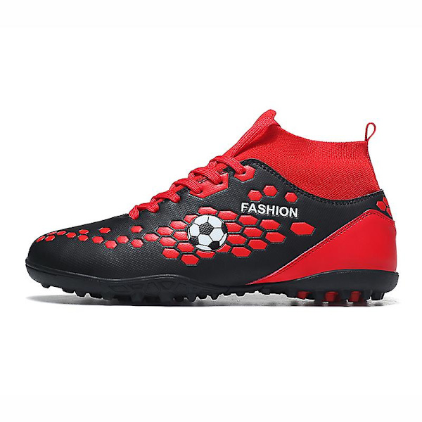 Fotbollsskor för män Spikes Fotbollsskor för ungdomar Ankelstövlar Atletisk Sneaker 3C20218 Red 41